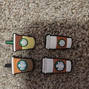 Starbucks Coffee Croc Charm Set (4 Pieces)